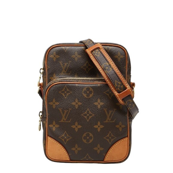 LOUIS VUITTON Brown Monogram Leather Shoulder Bag
